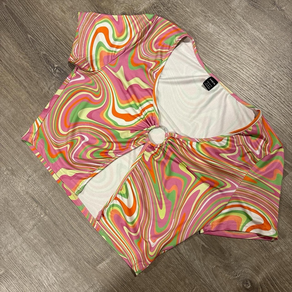 SHEIN Pastel Swirl Top